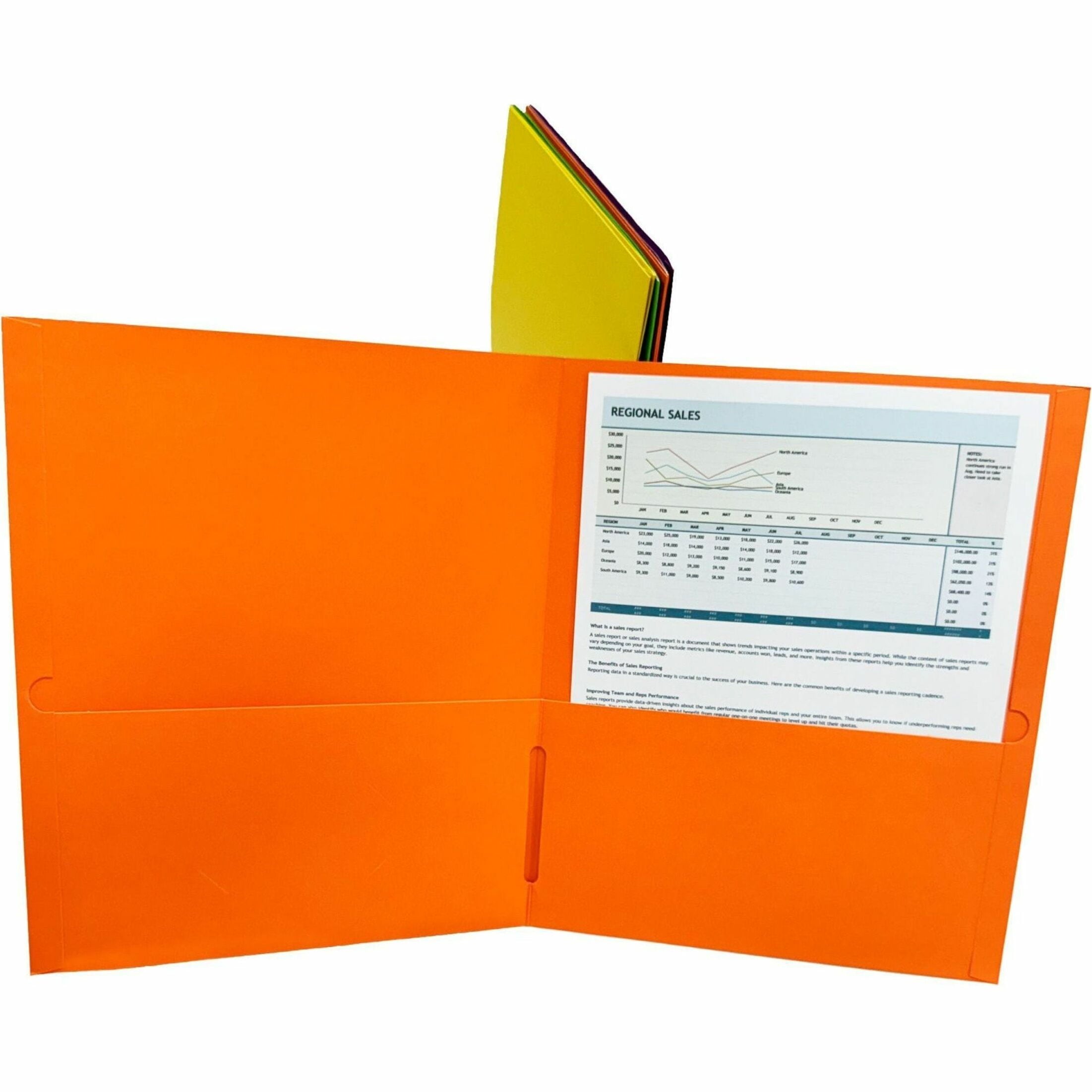 Sparco, SPR78548, Letter-size Pocket Folders, 25 / Box, Assorted