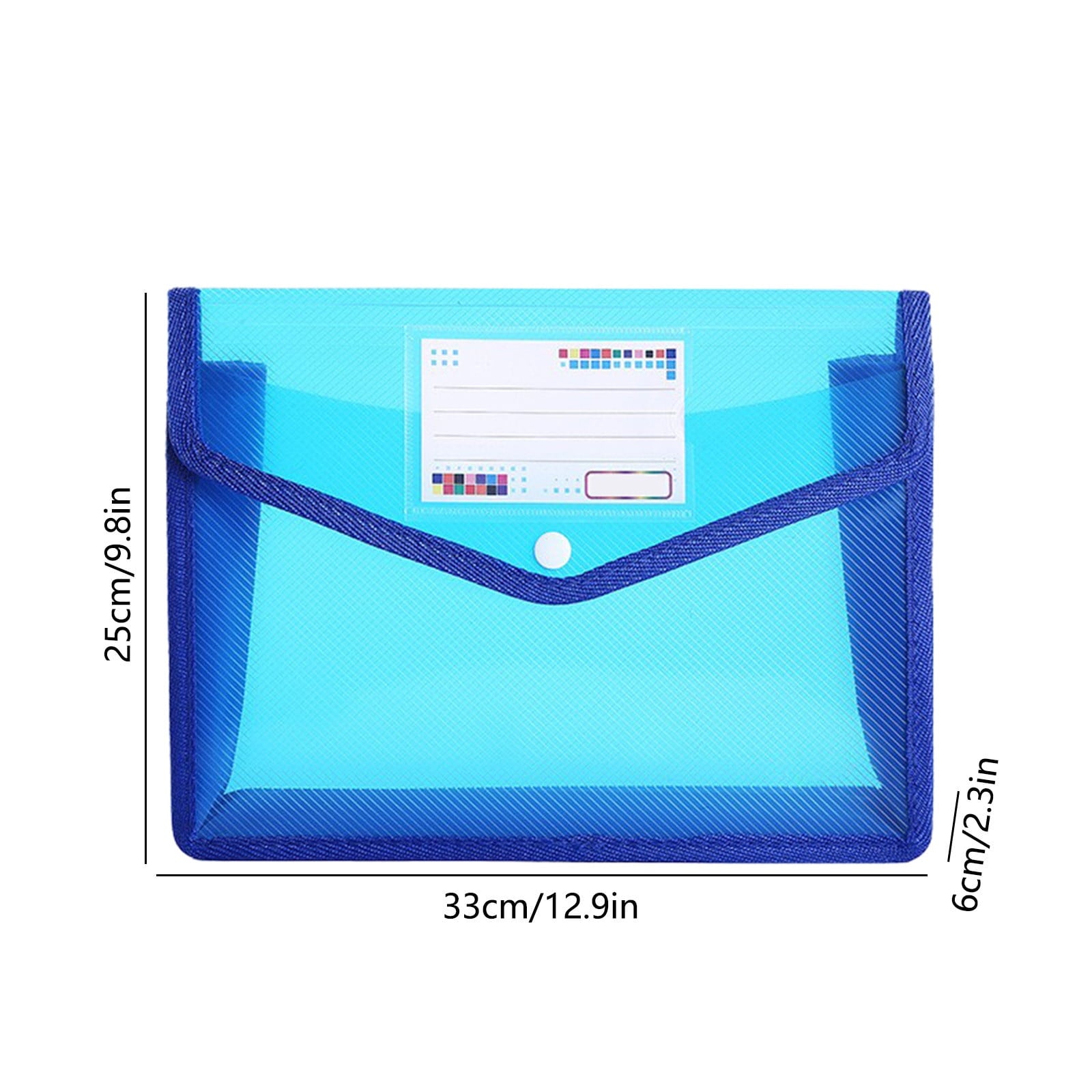 Clearance Plastic Folders with Two Pockets, Heavy Duty 2 Pocket Folders with Business Card Slot for Letter Size Paper, Assorted Colors, For Office and School Use Blue