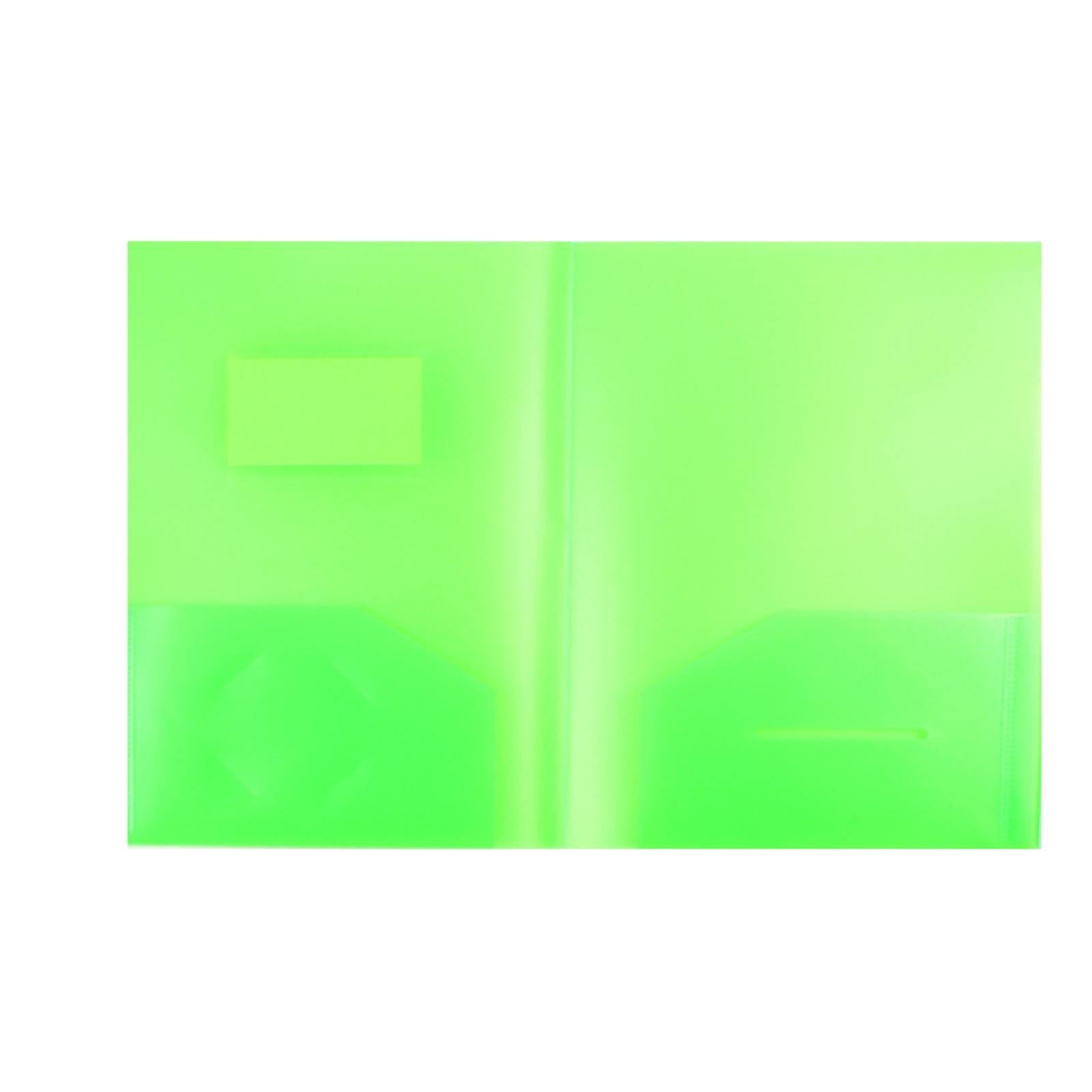 1 Pack Folder with Pockets,Plastic Folders with Pockets,Durable Heavy Duty File Folders with Business Card Slot, 2-Pocket Folder for Home and Office,Letter Size(Clear)