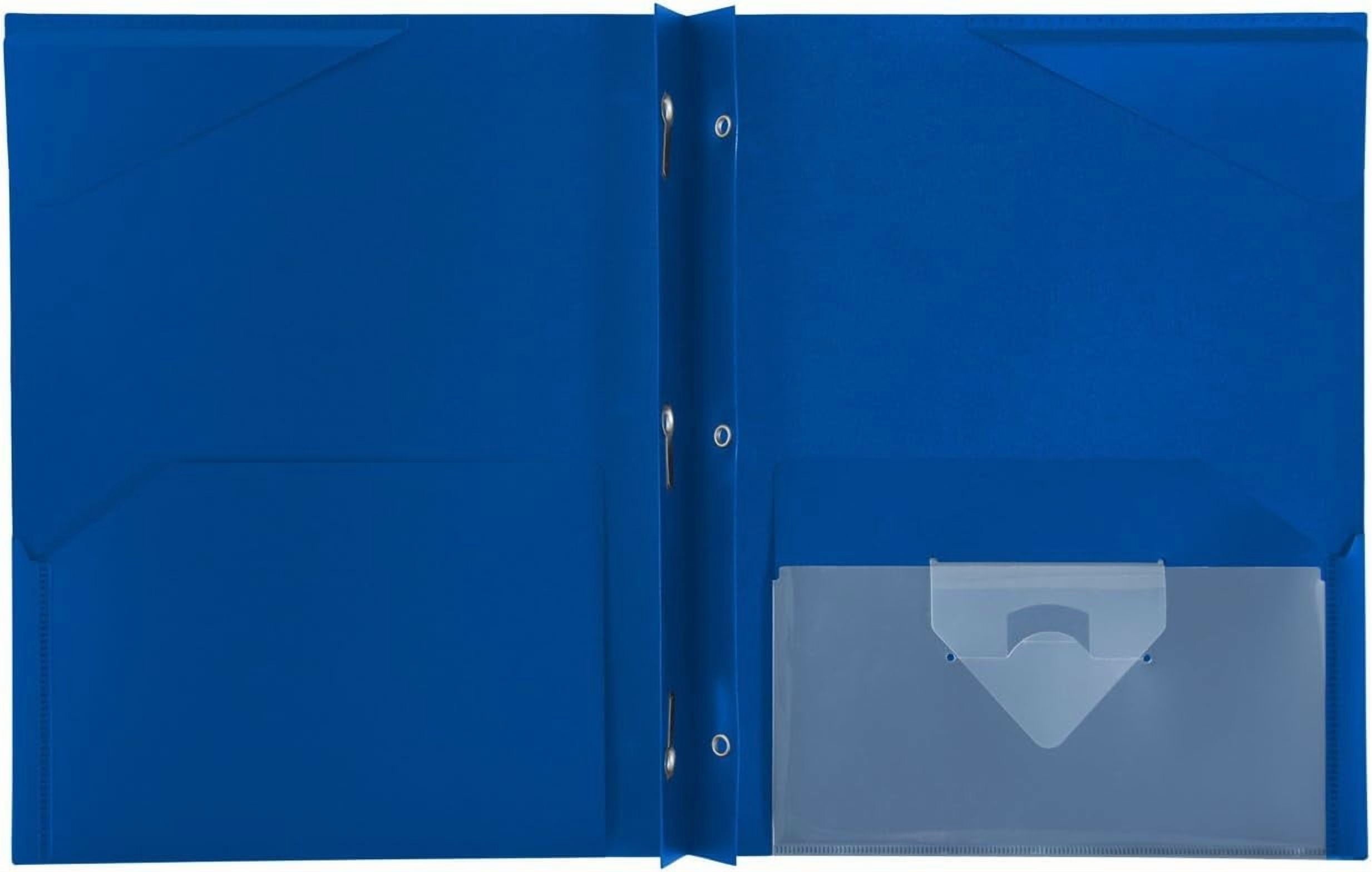 Double pocket folder, plastic file folder with securing tabs and latch, holds 8-1/2" x 11" paper
