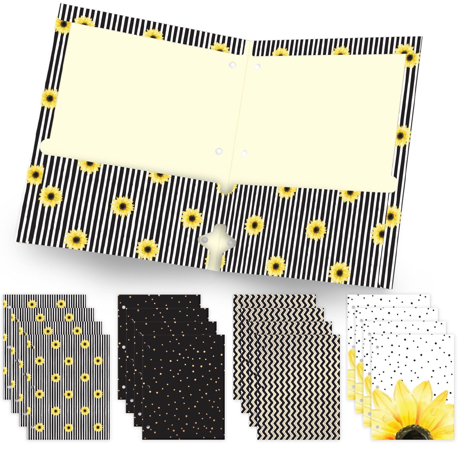 16 Pack Pocket Folders - Sunflower