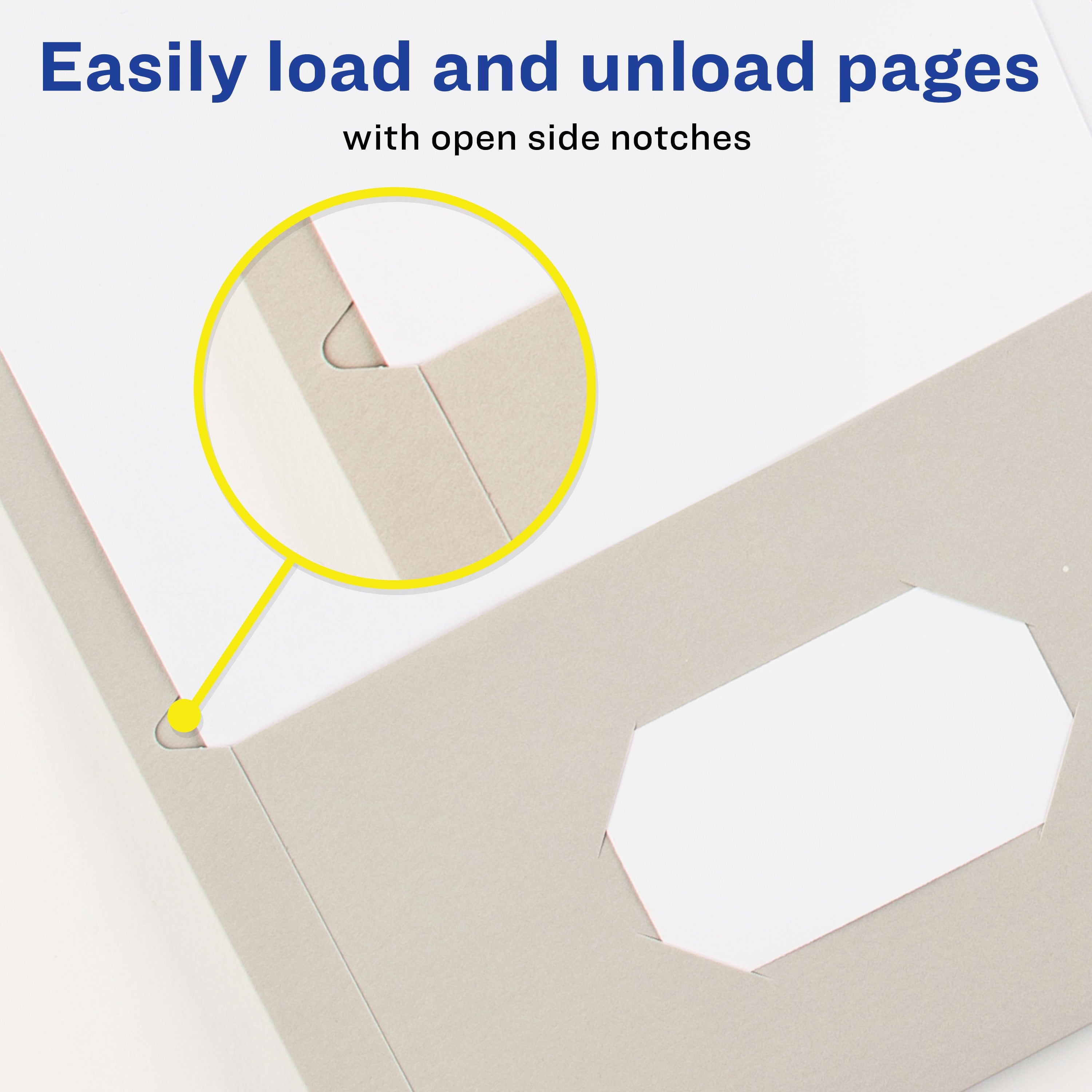Two Pocket Folders, Holds up to 40 Sheets, 25 Gray Folders (47990)