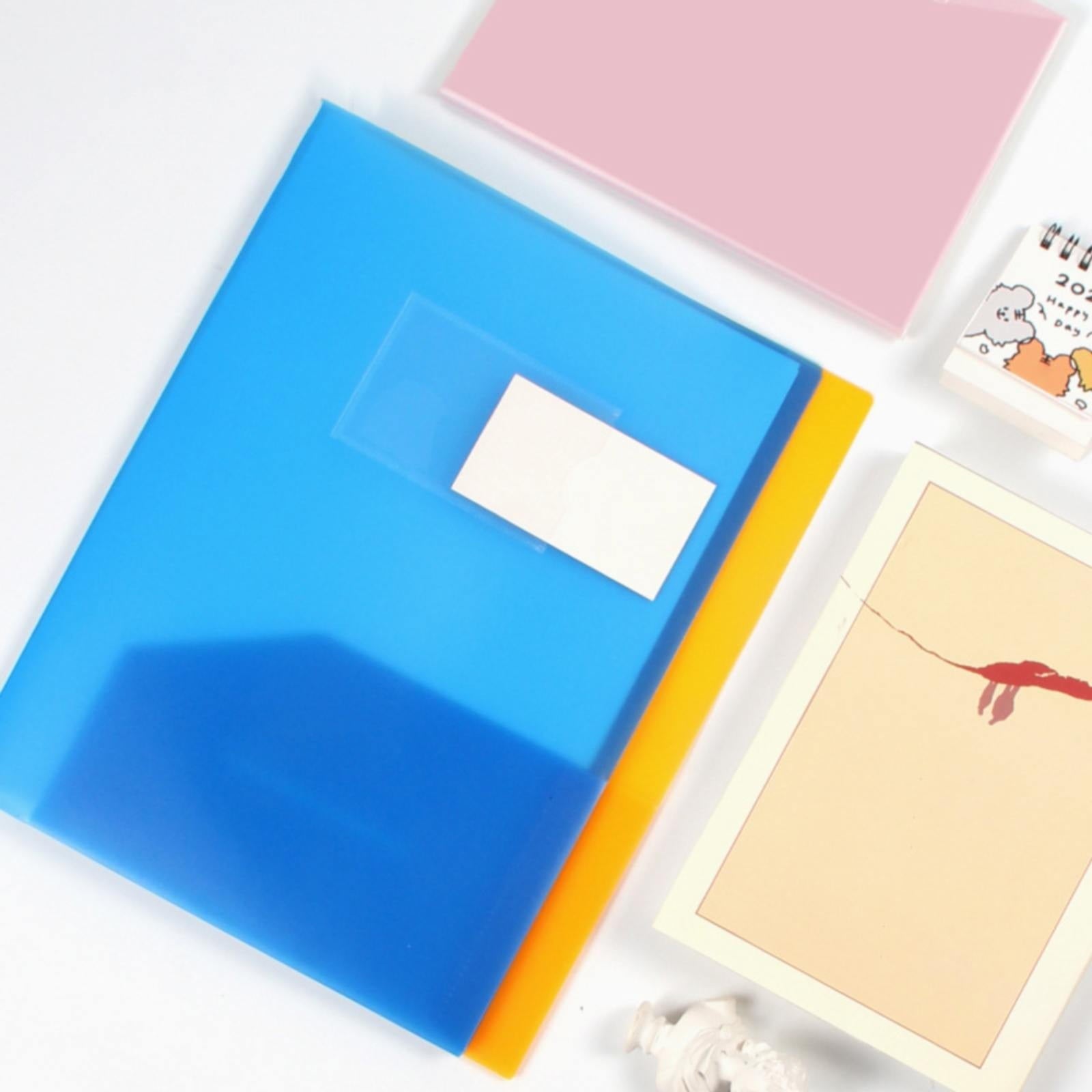 Rofhy Colored Folder Pack Plastic Pocket Folder Heavy Duty Folders with Pockets Fit A4 Letter Size Paper forSchool Folder *1