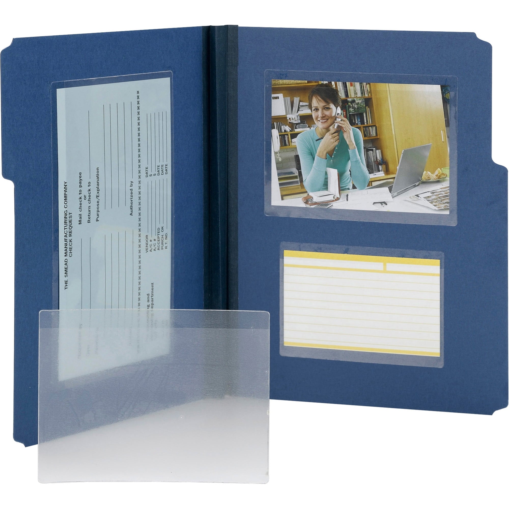 Smead Self-Adhesive Poly Pocket, 6" x 4", Clear, 1