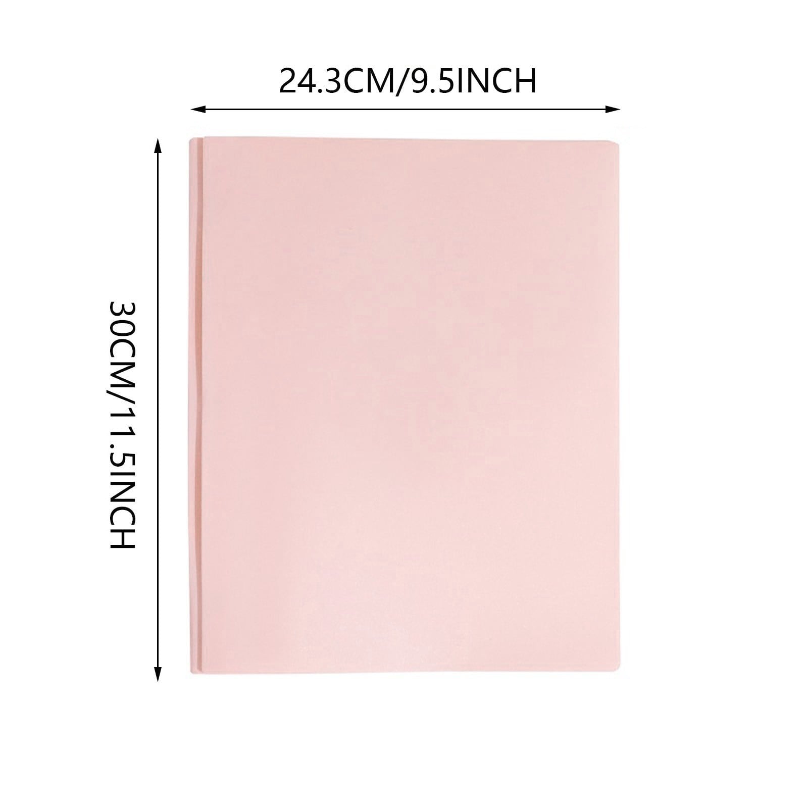 Plastic Folder Pink,Two Pocket Folders,1 Pack Two Pocket Folders with Prongs, 2 Pocket 3 Prong Folders Designed for Office and Classroom, Letter Size, Assorted 5 Colors
