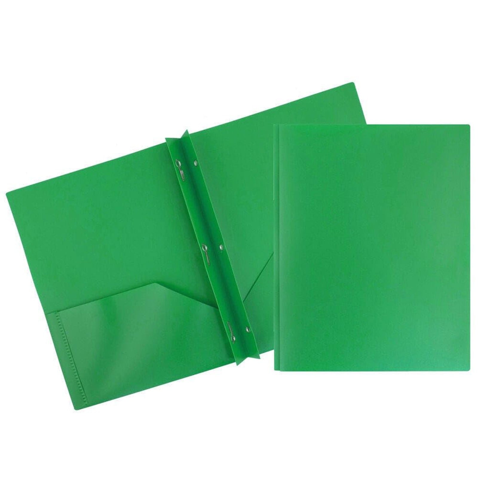 Koadzawe 3-Prong 2-Pocket Poly Folder with Fasteners, 1Pc Plastic Folders with Pockets and Prong Holds Letter Size Paper,Heavy Duty Folder for Office and Home,Plastic Folders with Pockets and Prongs