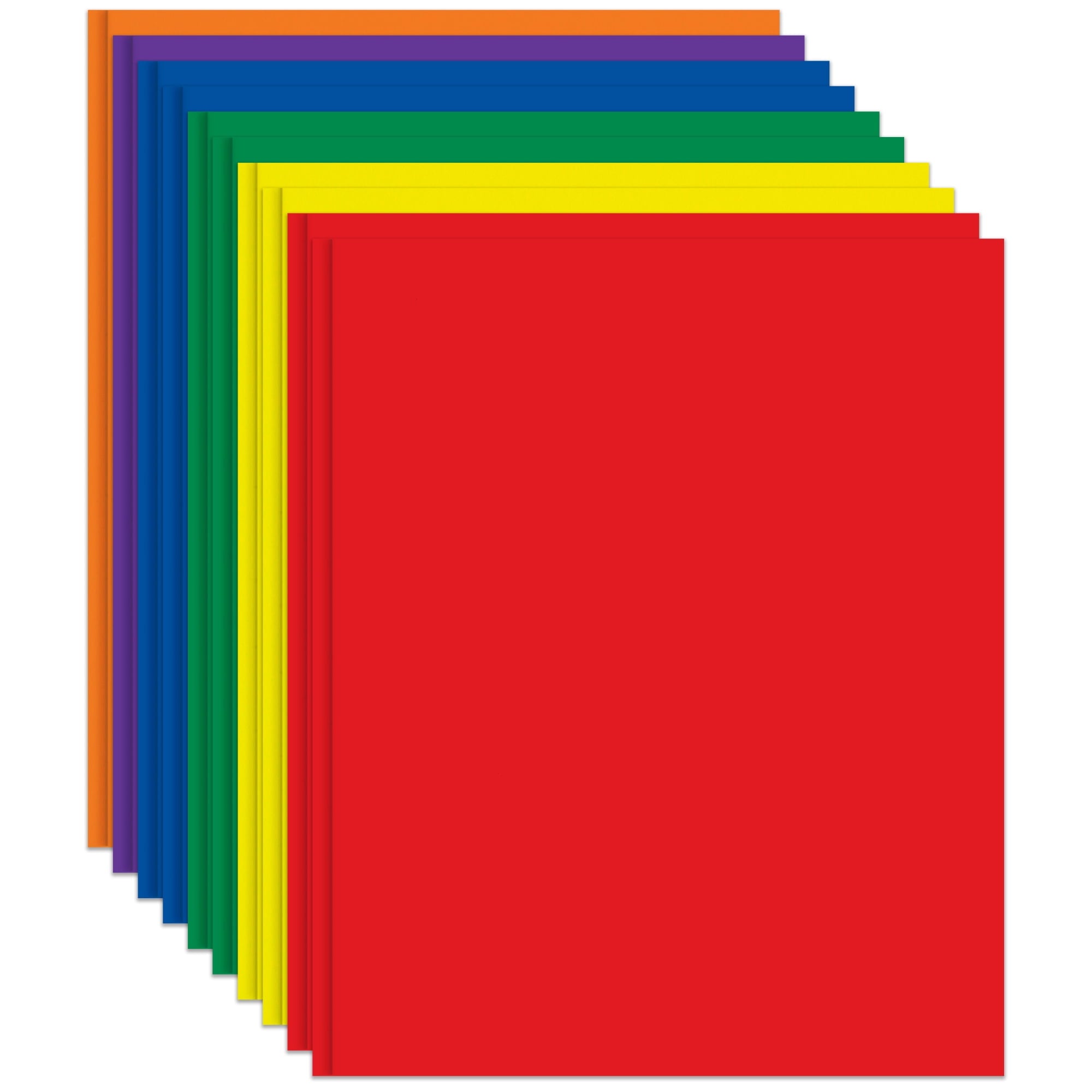 Office Depot® Brand School Grade 3-Prong Portfolios, Assorted Colors, Pack Of 10