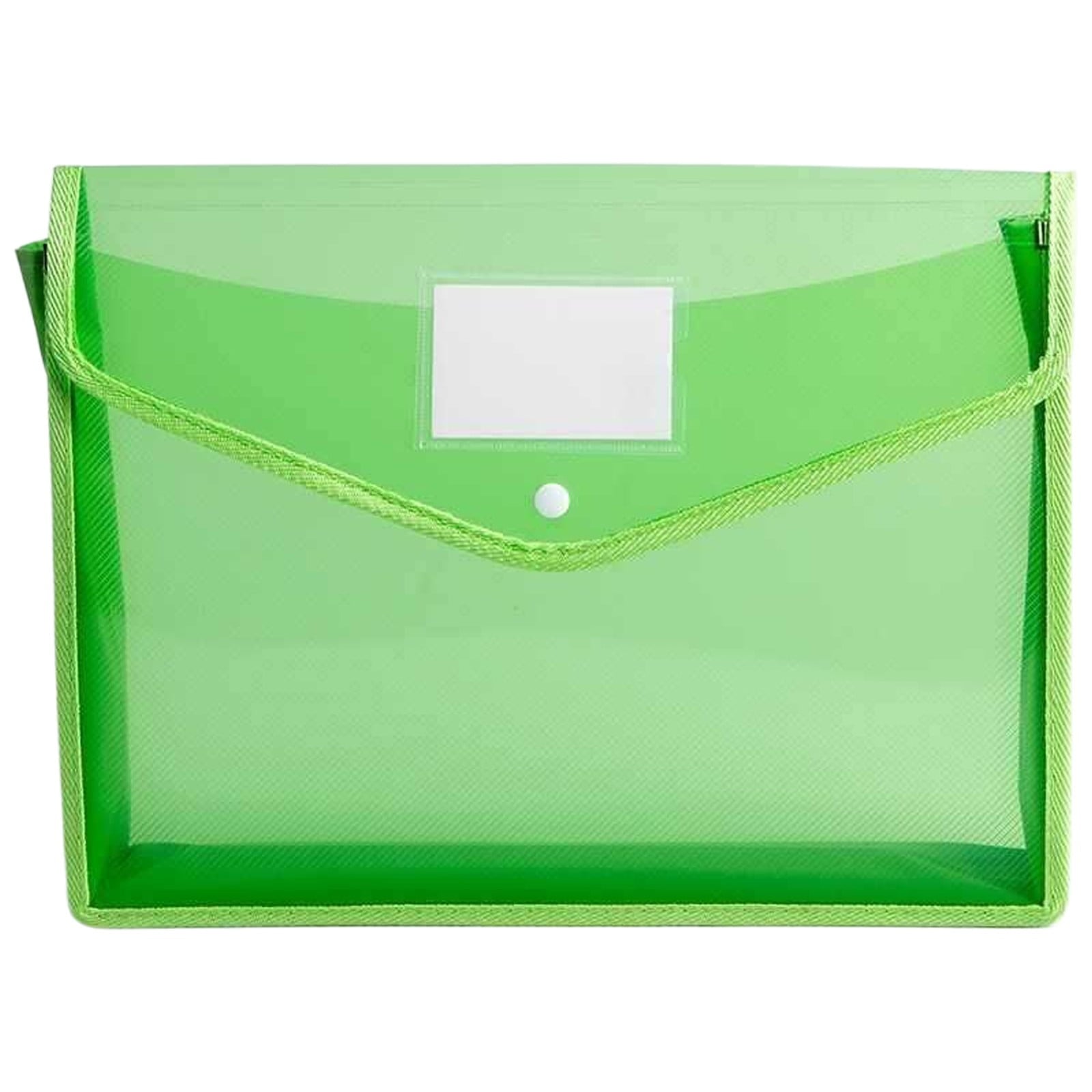 Pedty ,Plastic File Folders Envelope Expanding File Wallet Organizer Documents Folder with Snap Closure and Pocket A5 Size Transparent File Pouch for School (Assorted Color Vertical)