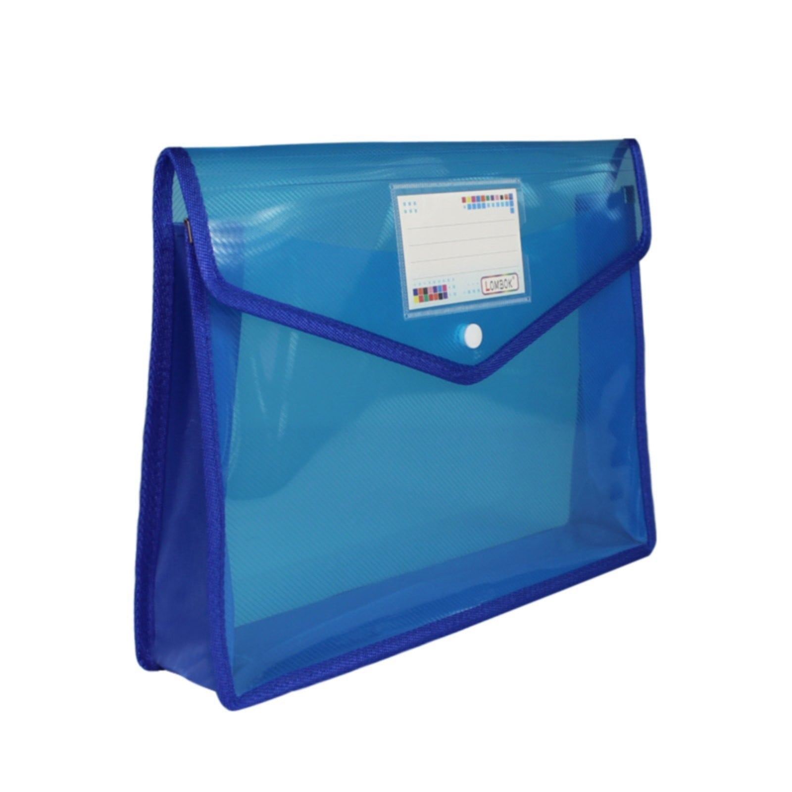 Pedty ,Plastic File Folders Envelope Expanding File Wallet Organizer Documents Folder with Snap Closure and Pocket A5 Size Transparent File Pouch for School (Assorted Color Vertical)