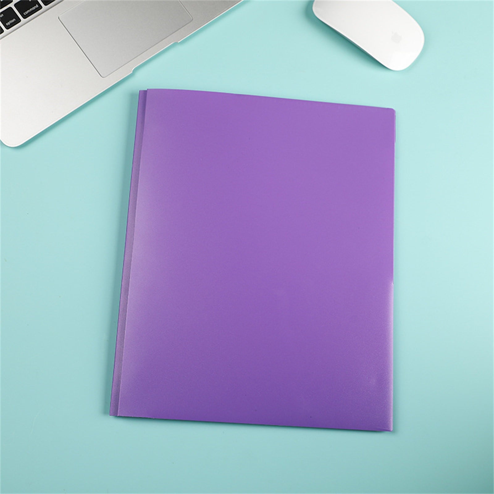 Plastic Folder with Prongs for Homework - Two Pocket Letter Size Organizer, Back to School Essential for Students Pink(B,9.57x11.73")