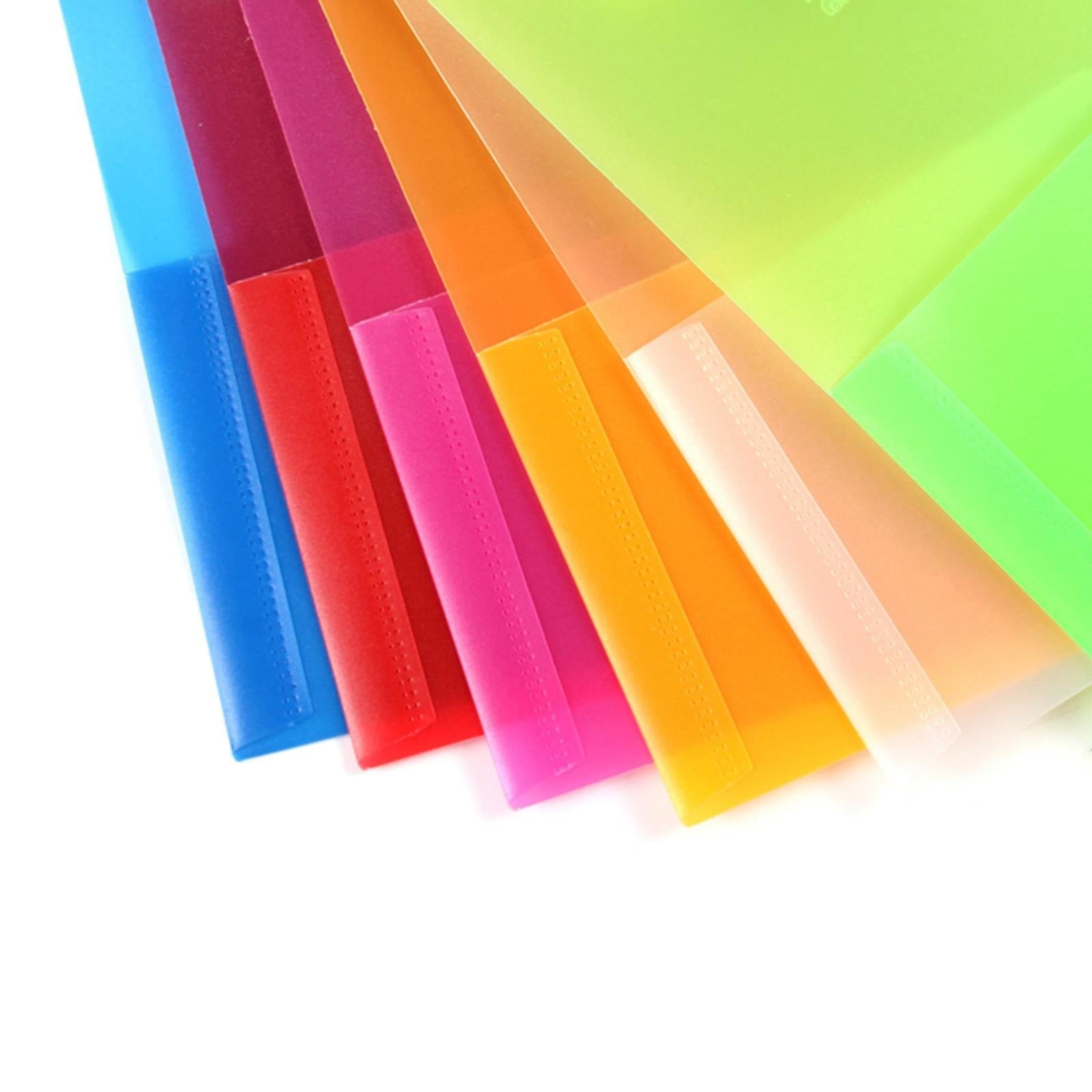 1 Pack Folder with Pockets,Plastic Folders with Pockets,Durable Heavy Duty File Folders with Business Card Slot, 2-Pocket Folder for Home and Office,Letter Size(Clear)