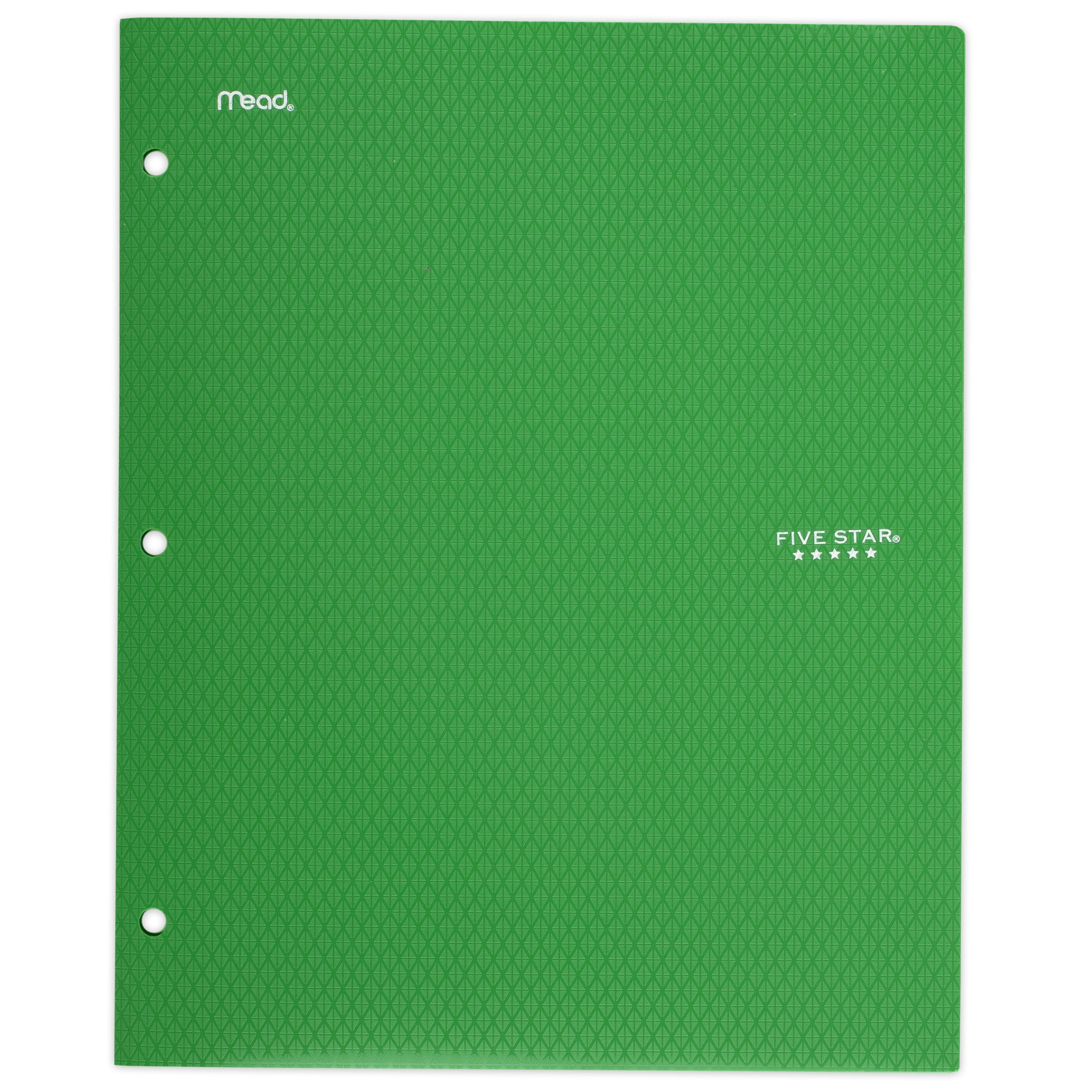 Five Star 2-Pocket Stay-Put Plastic Folder Primary 4 Pack (38049)