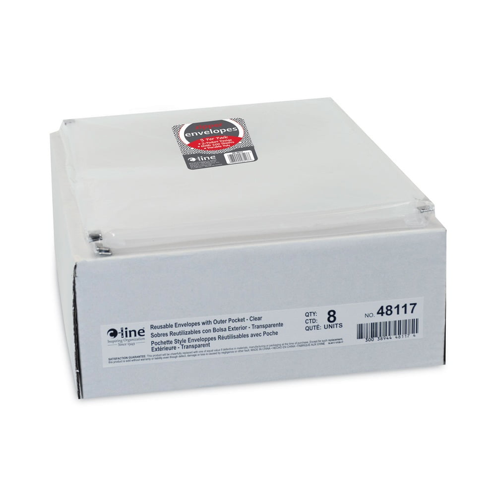 C-Line Zip 'N Go Zippered Expanding Poly Pockets, 13in x 10in, Clear, 3 Pack