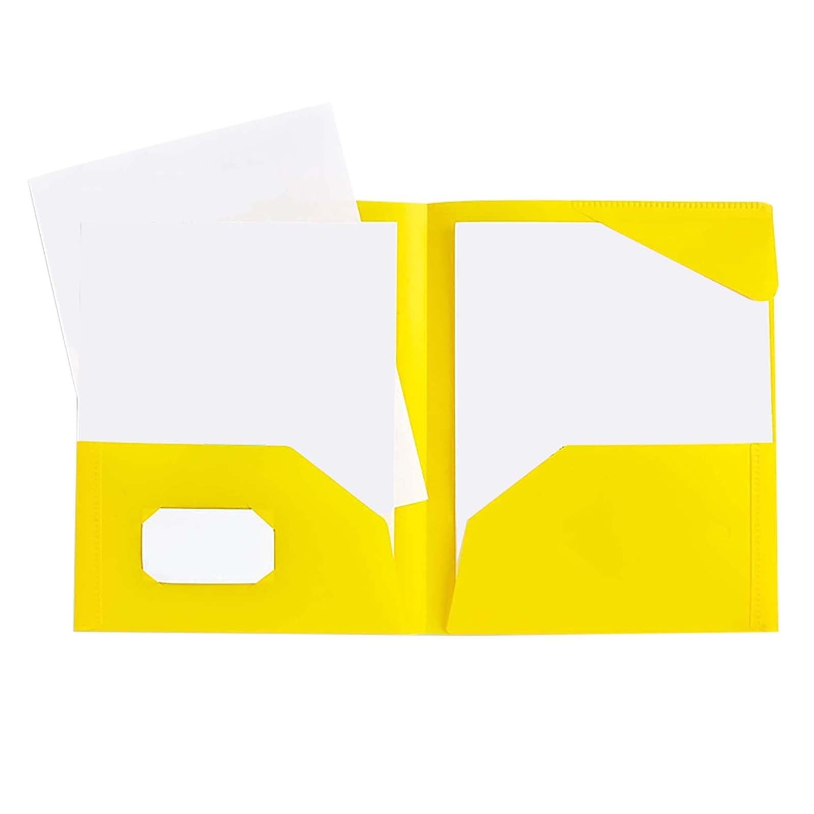 1Pocket Folders, Plastic Portfolio, Folder for and Office, 2-Pocket Paper Organizer, 3 Hole Punch, Letter Size, Asst Colors (Blue,Yellow,Green,Purple,Red,Orange),18.9*11.8''(Red)