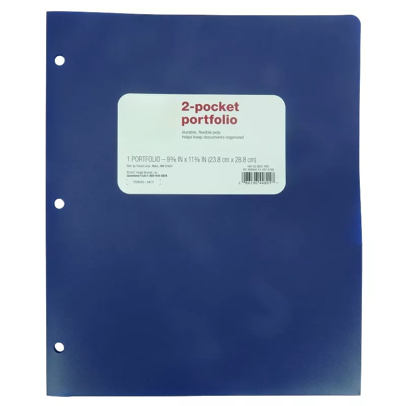 2 Pocket Plastic Folder - ub&ub 11.34 Inches (L), 9.37 Inches (W)