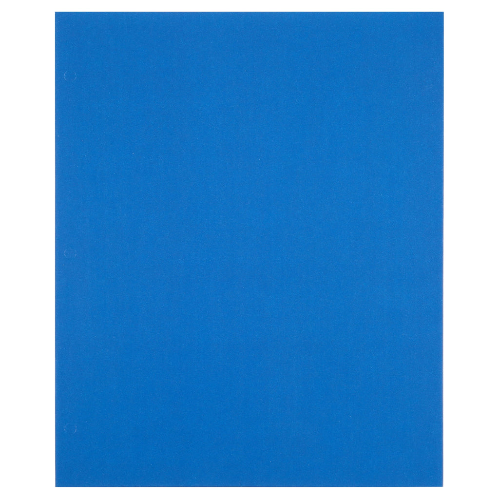 Two Pocket Portfolio Folders, 50-Pack, Blue, Letter Size Paper Folders, by Better Office Products, 50 Pieces, Blue