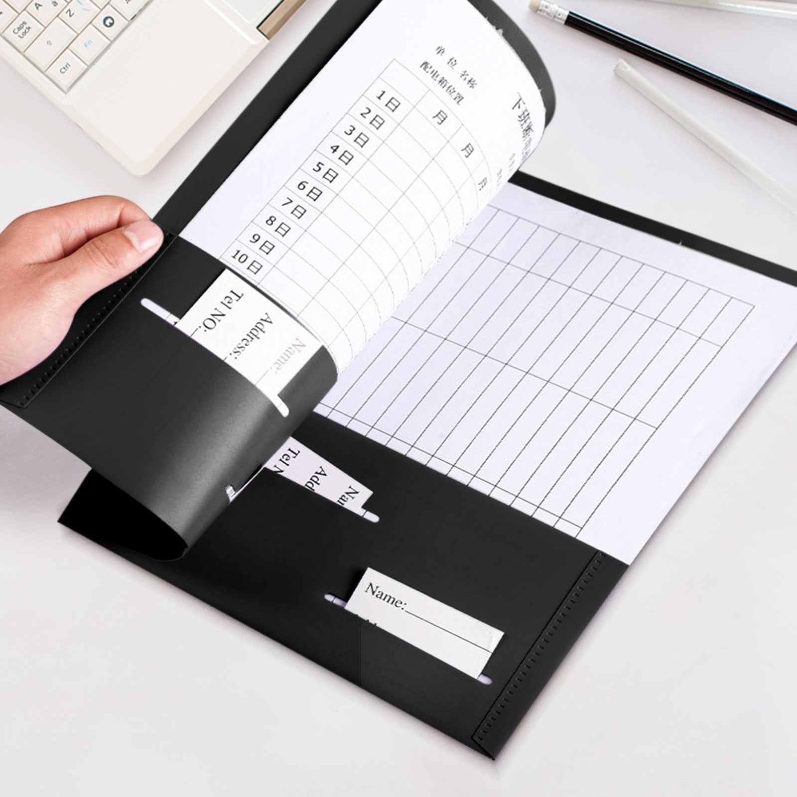 Plastic Folders with Pockets, Heavy Duty Pocket Folders for 3 Hole Punched Binder Folder, Letter Size File 2 Pockets Folders for Documents Office School