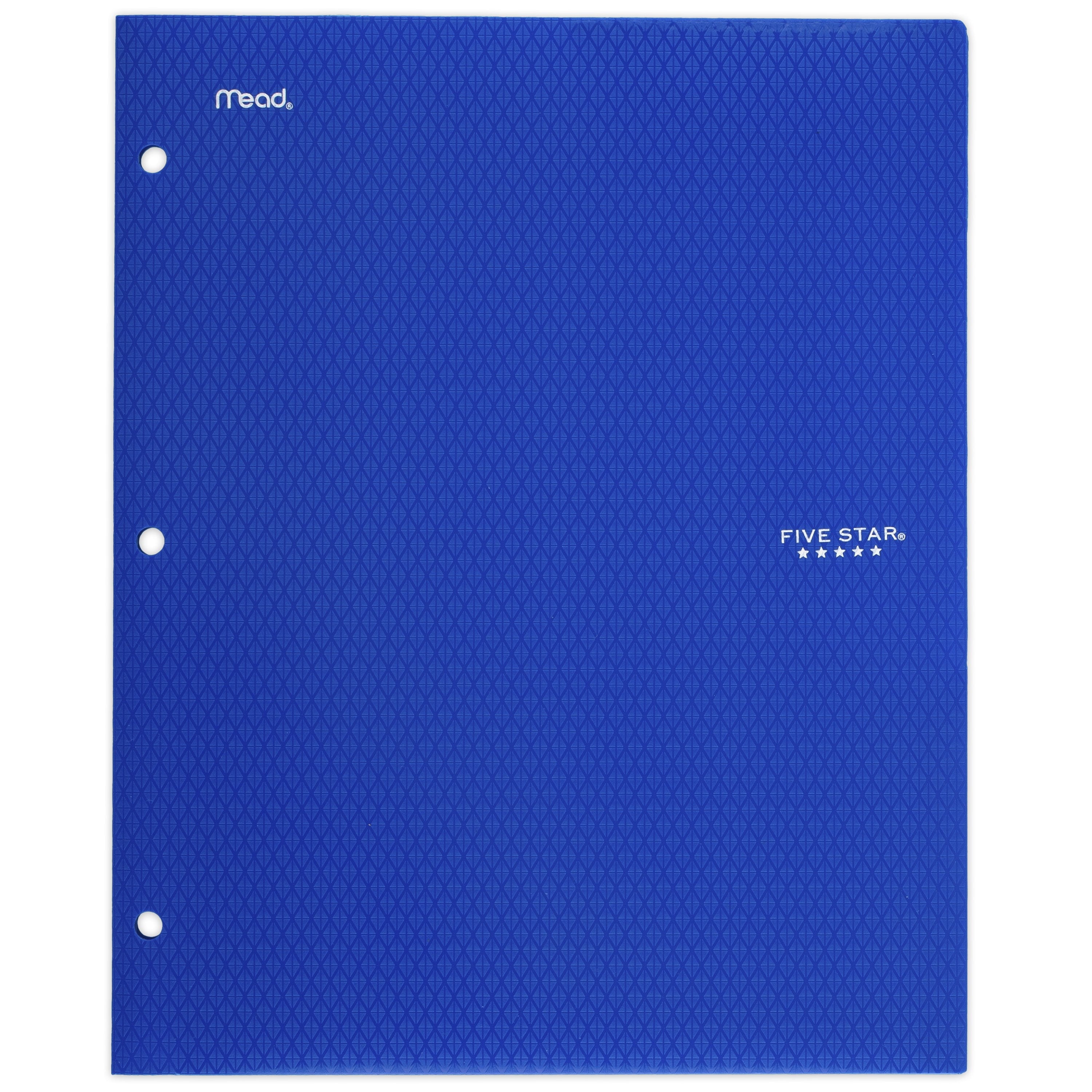 Five Star 2-Pocket Stay-Put Plastic Folder Primary 4 Pack (38049)