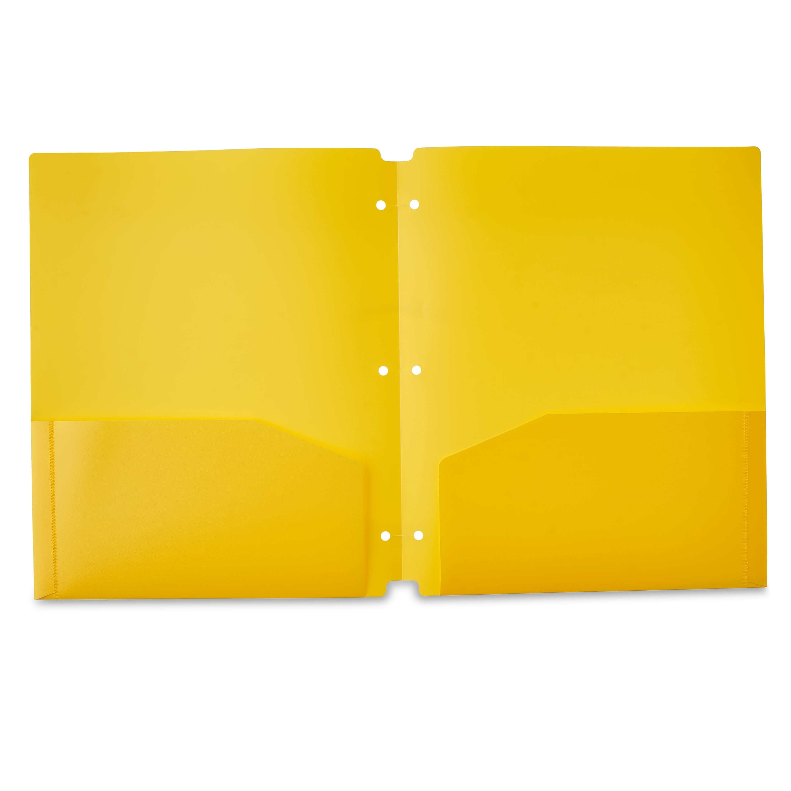 Pen+Gear 2-Pocket Poly Folders, 9.4" x 11.4", Yellow, 50 Pack