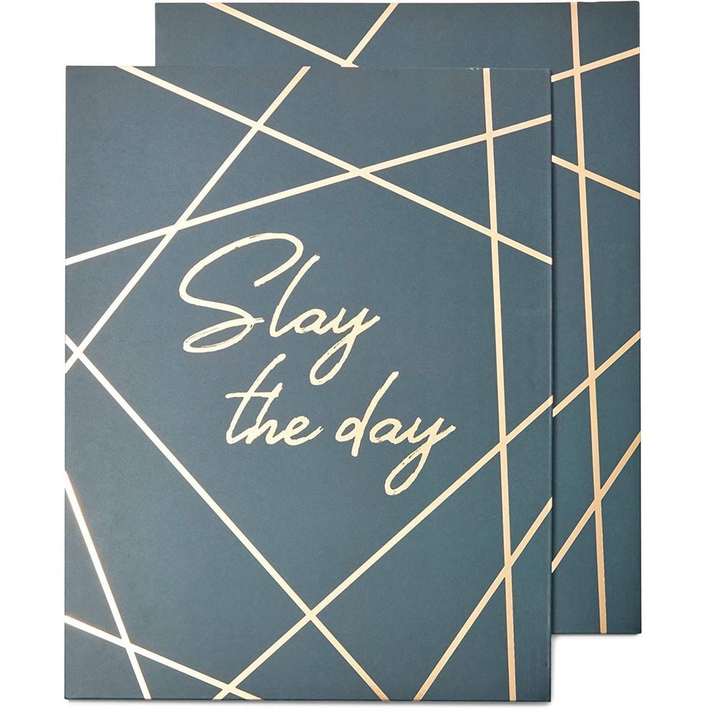 Decorative Pocket File Folders, Rose Gold Office Supplies (9.5 x 11.5 in, 12 Pack)