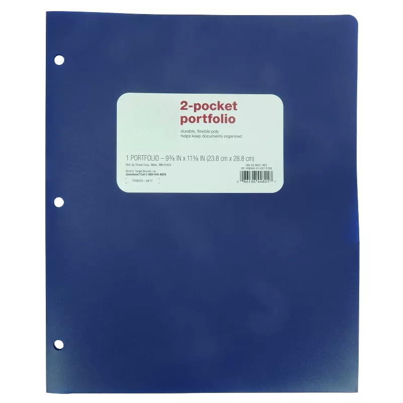 2 Pocket Plastic Folder - ub&ub 11.34 Inches (L), 9.37 Inches (W)