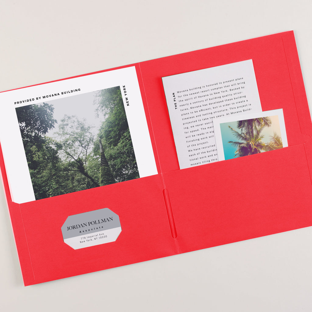 Two Pocket Folders, Holds up to 40 Sheets, 25 Red Folders (47989)