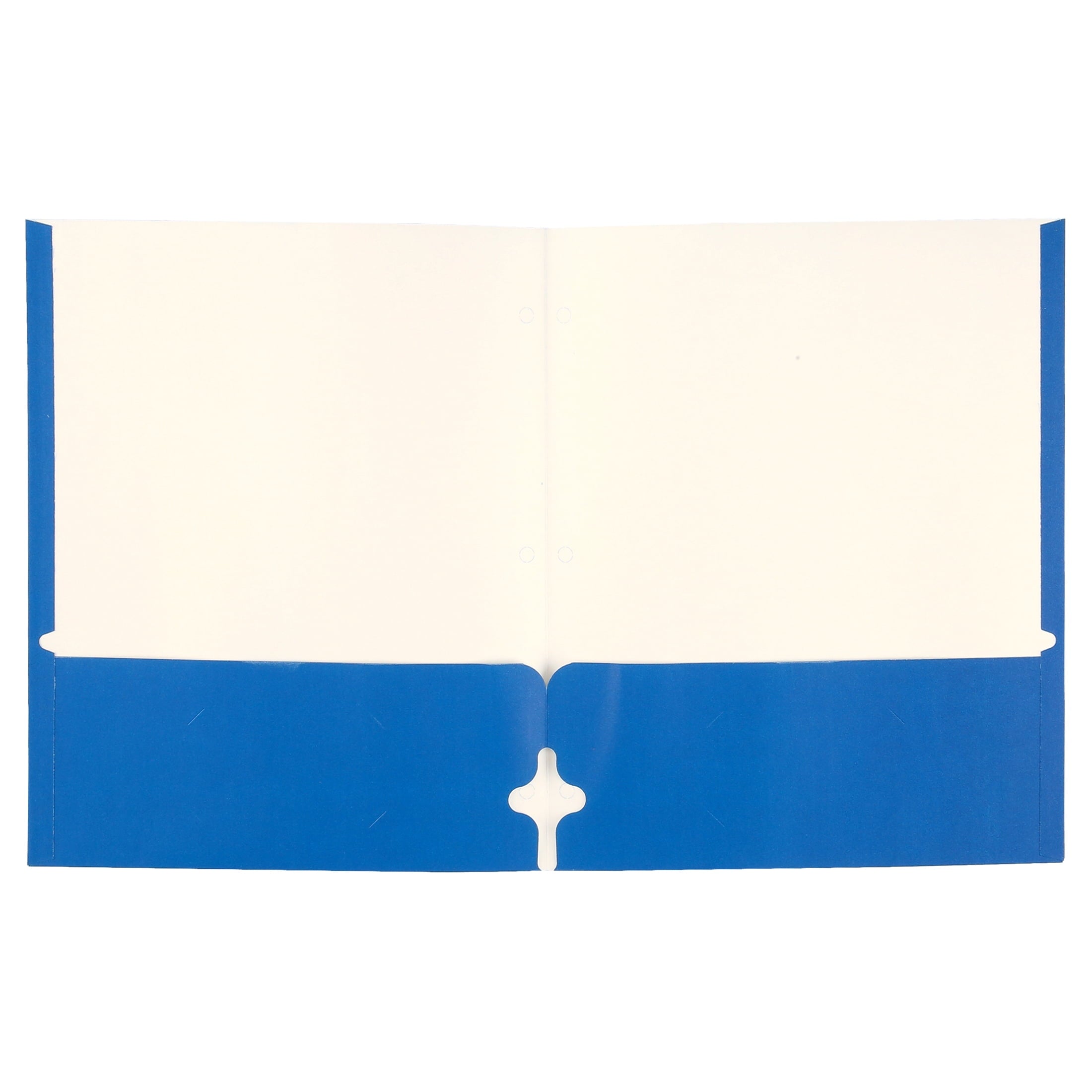 Two Pocket Portfolio Folders, 50-Pack, Blue, Letter Size Paper Folders, by Better Office Products, 50 Pieces, Blue