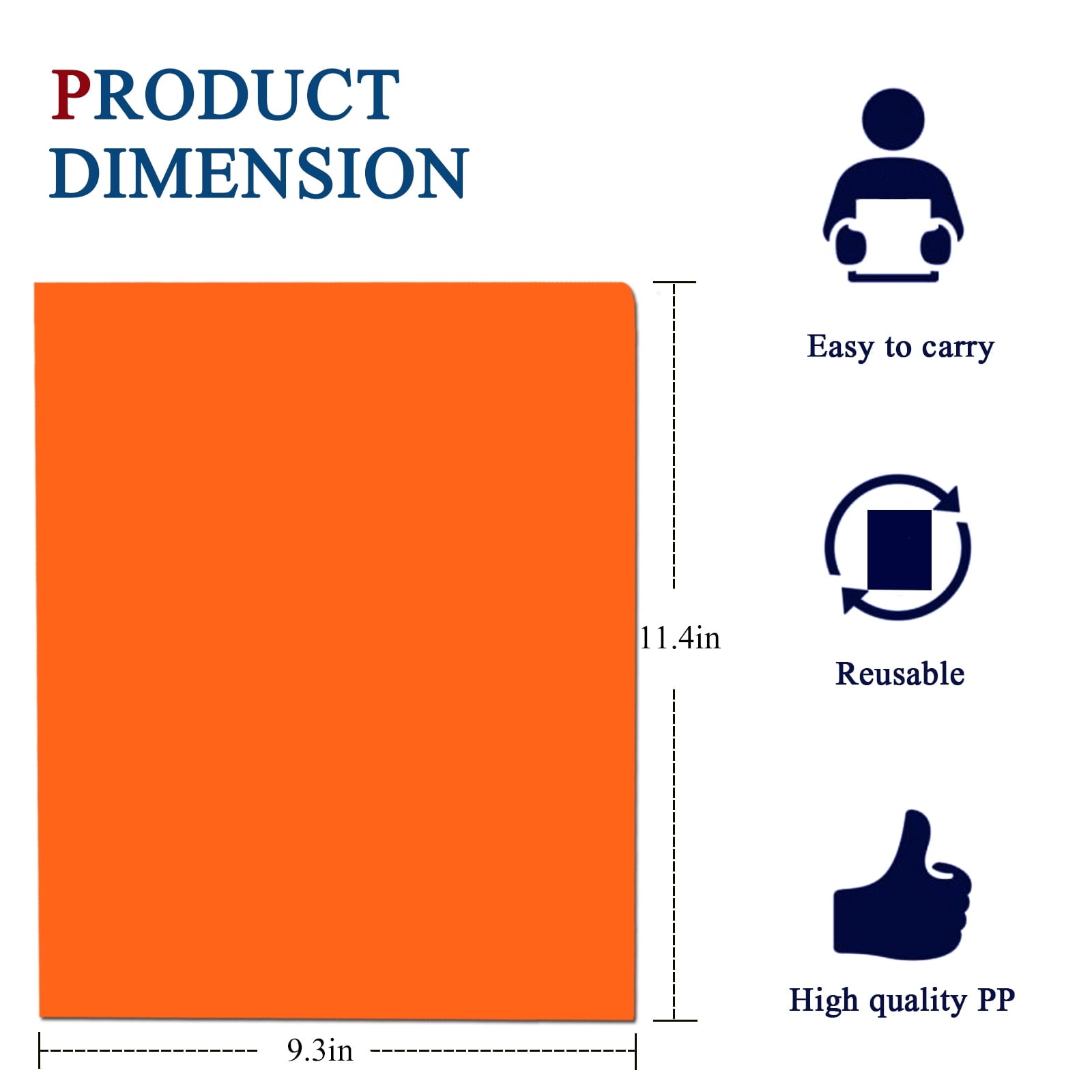 Plastic Folders with Pockets (8 Pack, Assorted Colors), Durable Heavy Duty File Folders with Business Card Slot, 2-Pocket Folder for Schoolwork & Office,Letter Size