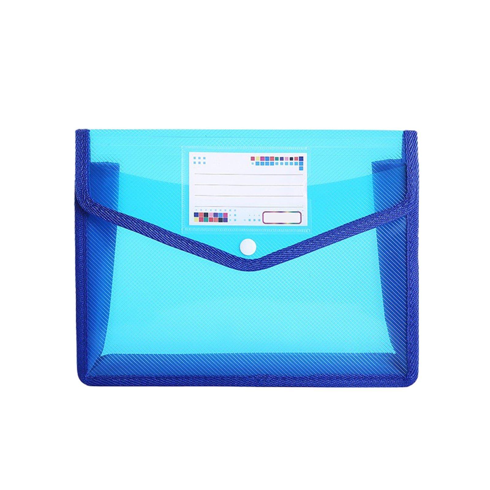 Clearance Plastic Folders with Two Pockets, Heavy Duty 2 Pocket Folders with Business Card Slot for Letter Size Paper, Assorted Colors, For Office and School Use Blue