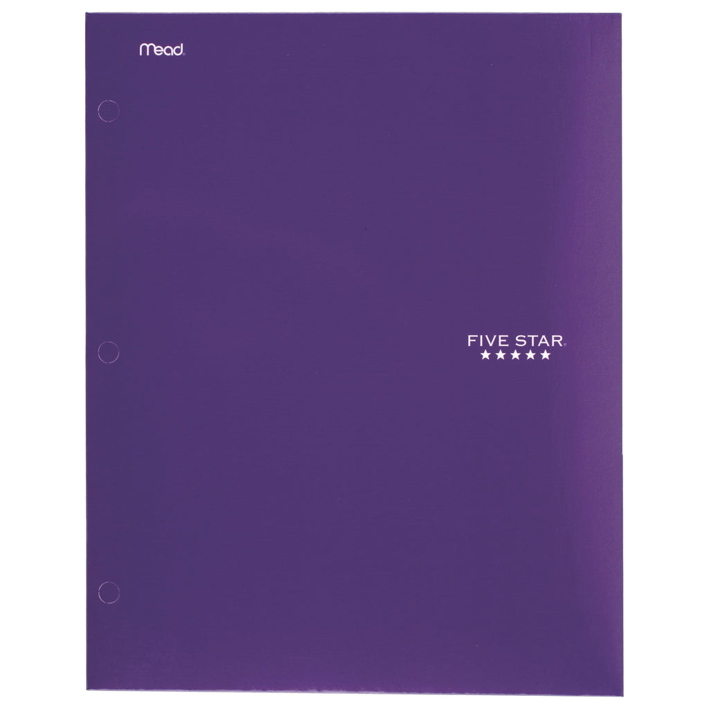 Five Star 4-Pocket Paper Folder, Royal Purple (33537)