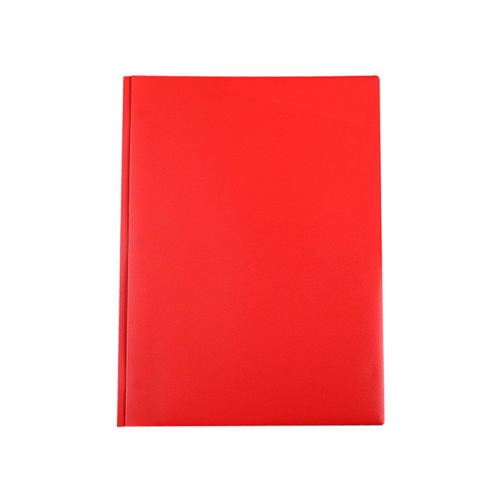 LKXGBMY Plastic Pocket Folders with Prong 2 Heavy Duty Pockets Folders with 3 Prongs Letter Size Paper Folders Bulk File Folders with Fasteners for Home/Office Workers, 1pc Red