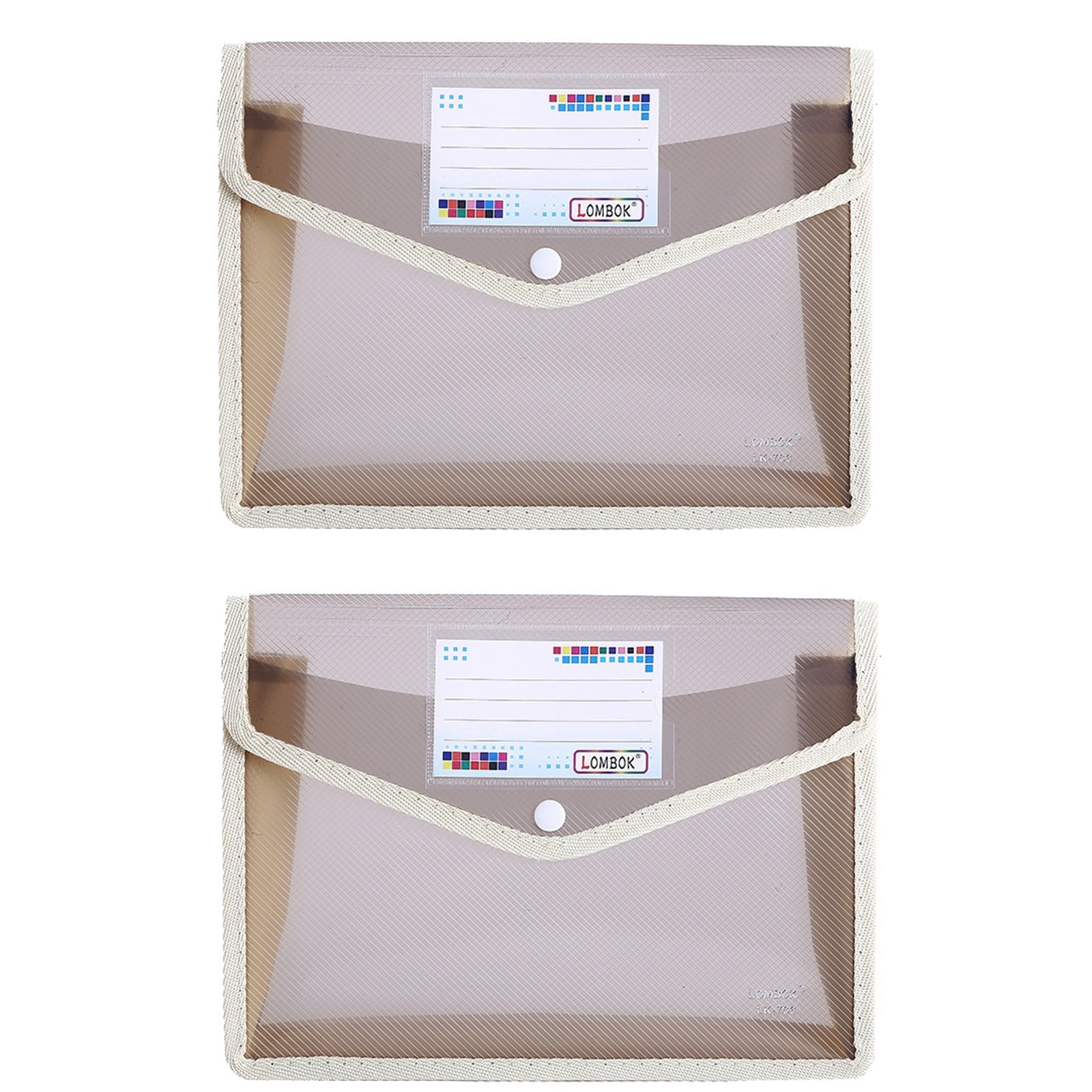 Pedty ,Plastic File Folders Envelope Expanding File Wallet Organizer Documents Folder with Snap Closure and Pocket A5 Size Transparent File Pouch for School (Assorted Color Vertical)