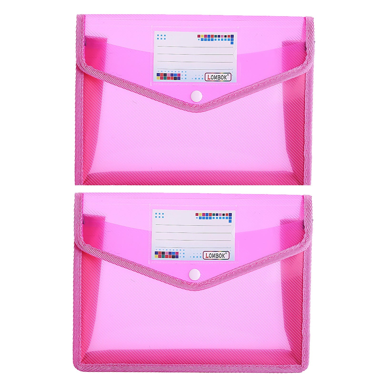 Pedty ,Plastic File Folders Envelope Expanding File Wallet Organizer Documents Folder with Snap Closure and Pocket A5 Size Transparent File Pouch for School (Assorted Color Vertical)