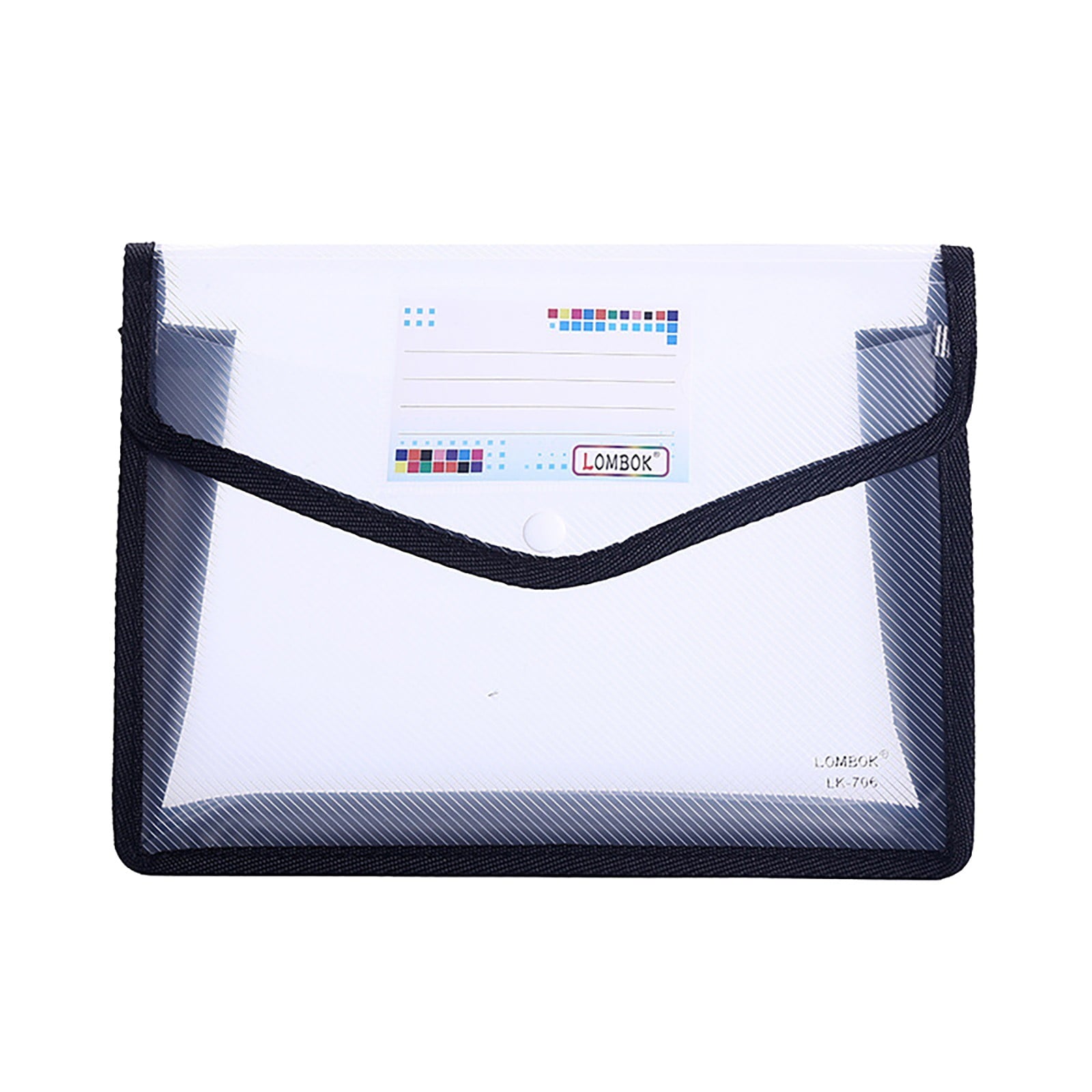 Pedty ,Plastic File Folders Envelope Expanding File Wallet Organizer Documents Folder with Snap Closure and Pocket A5 Size Transparent File Pouch for School (Assorted Color Vertical)