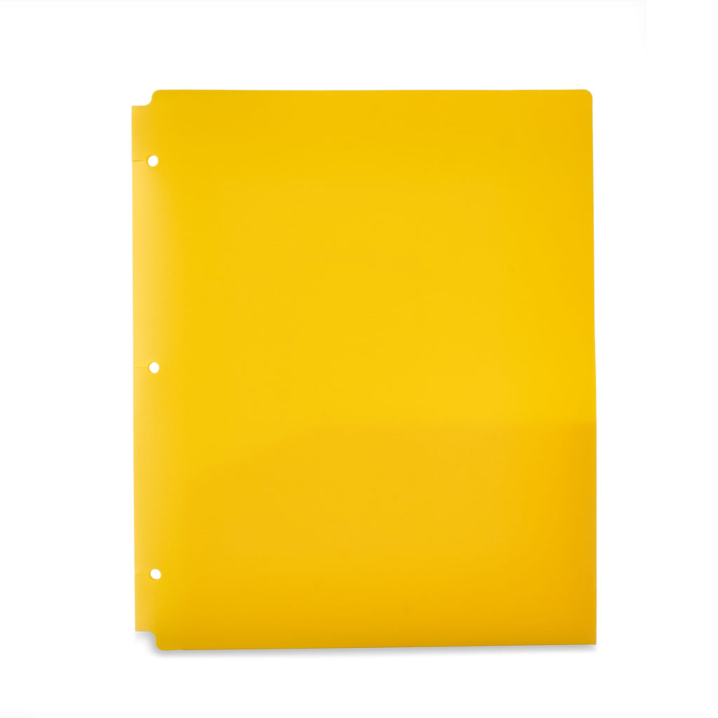 Pen+Gear 2-Pocket Poly Folders, 9.4" x 11.4", Yellow, 50 Pack