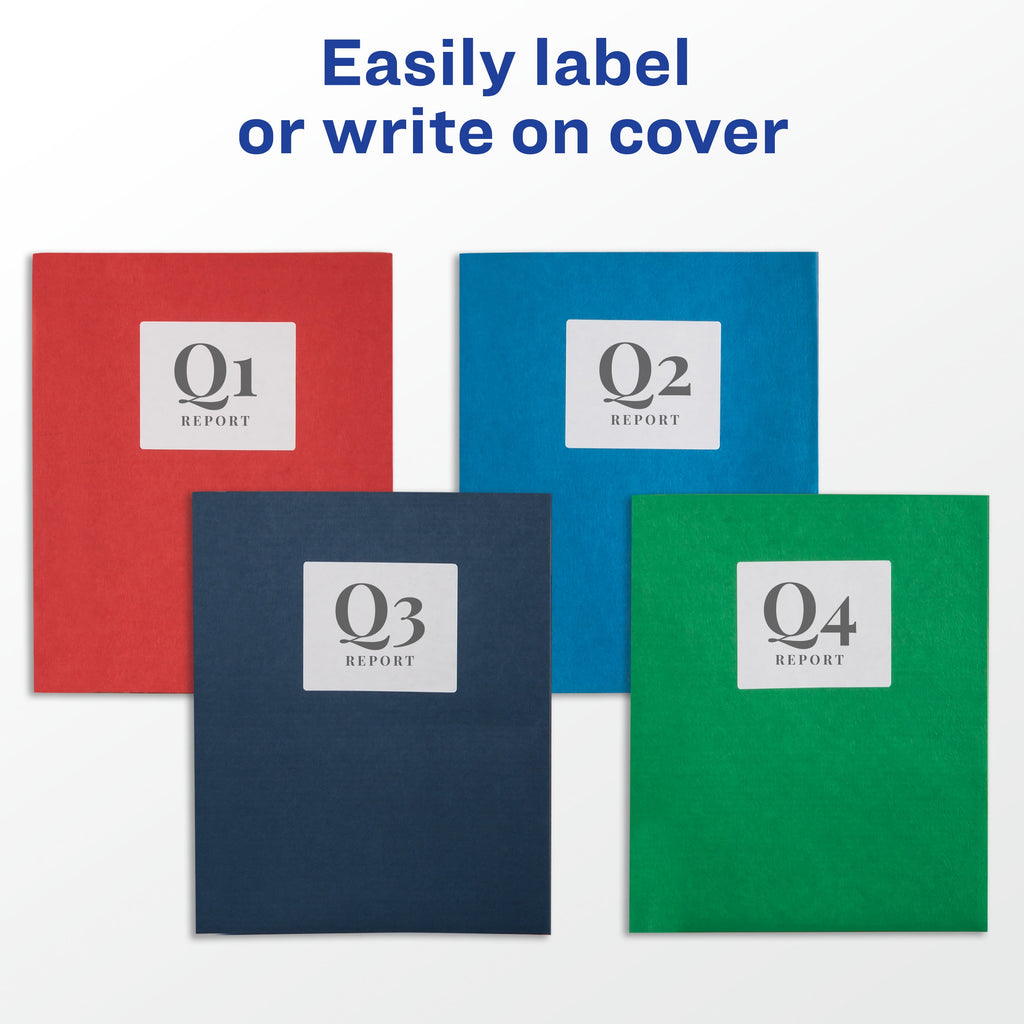 Two Pocket Folders, Holds up to 40 Sheets, 25 Red Folders (47989)