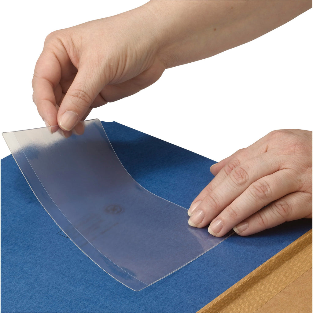 Smead Self-Adhesive Poly Pocket, 6" x 4", Clear, 1