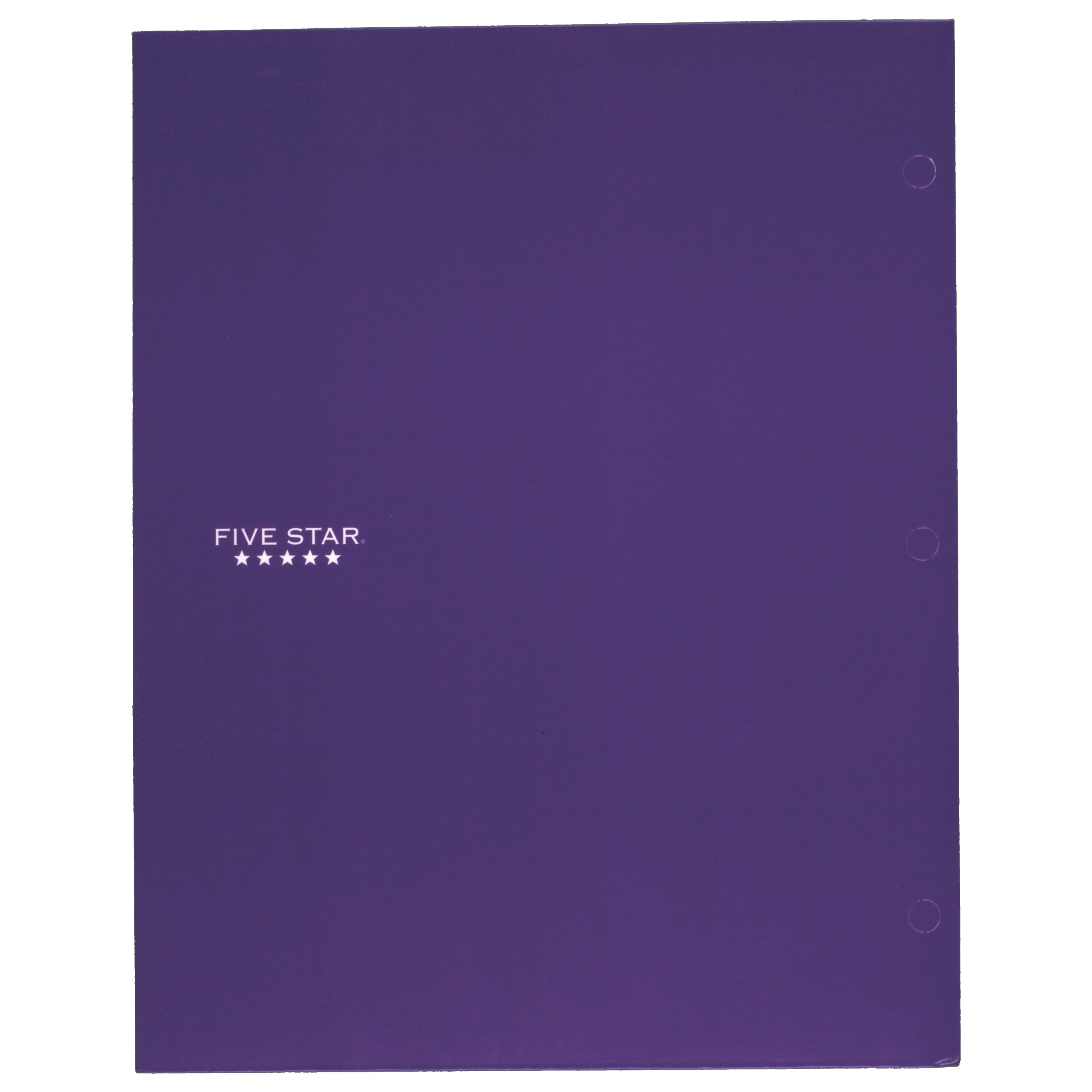 Five Star 4-Pocket Paper Folder, Royal Purple (33537)