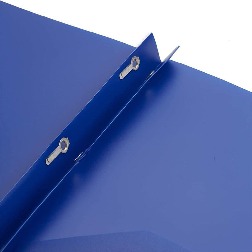 Plastic Folders with Pockets and Prongs Plastic 3 Hole Punched Folder with Two Pockets File Folders with Fasteners Letter Size for Office and Classroom Use