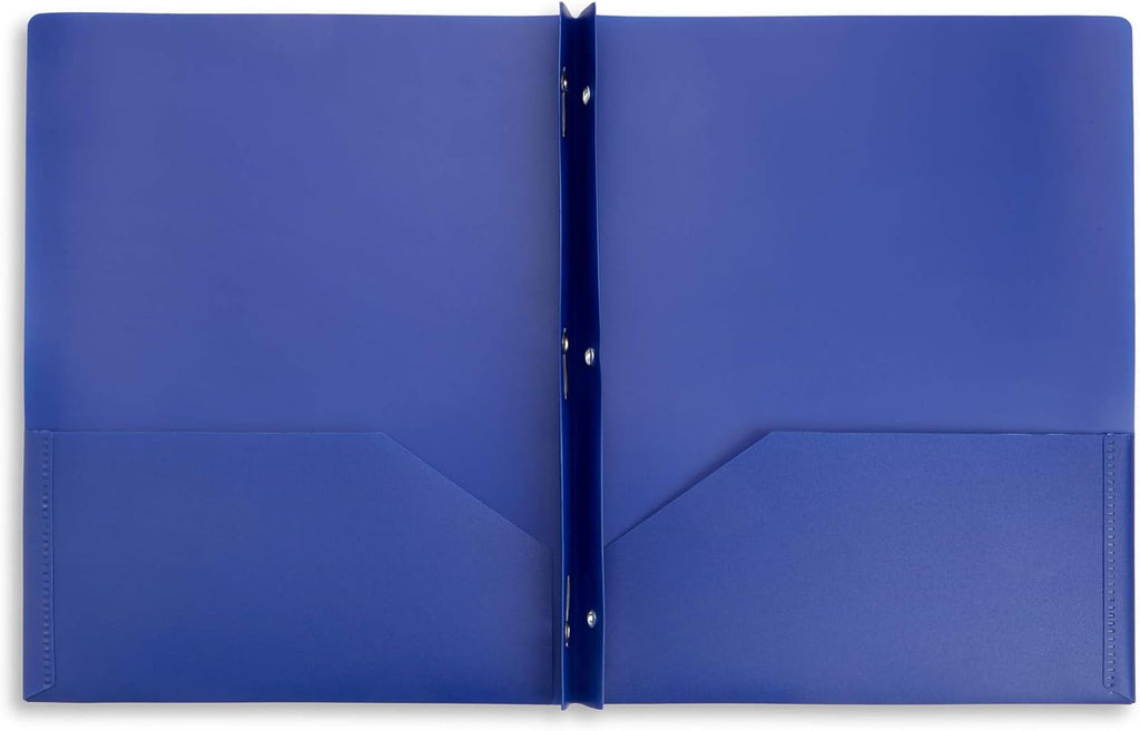 M·SOUTGONE 6 Pack Multicolor Plastic Folders with 3 Prongs, Ideal for School, College, Home, and Office