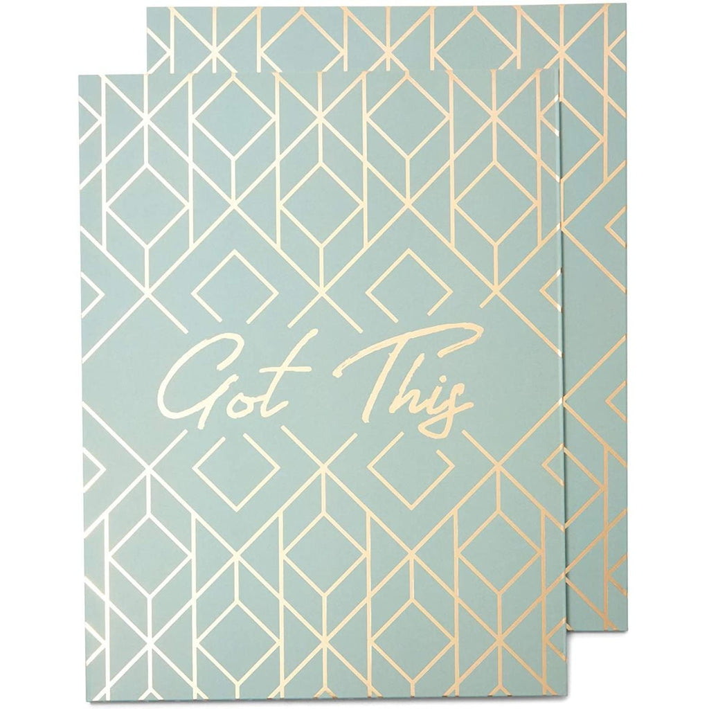 Decorative Pocket File Folders, Rose Gold Office Supplies (9.5 x 11.5 in, 12 Pack)