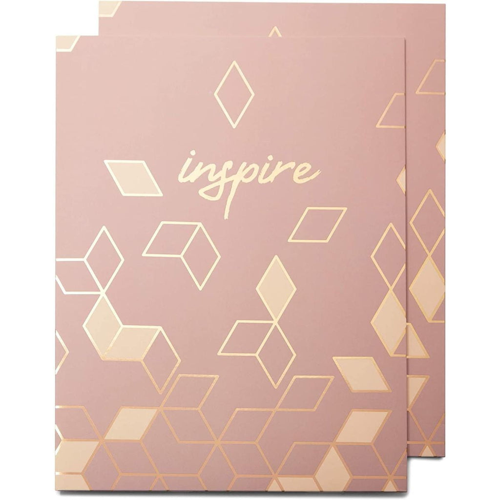 Decorative Pocket File Folders, Rose Gold Office Supplies (9.5 x 11.5 in, 12 Pack)