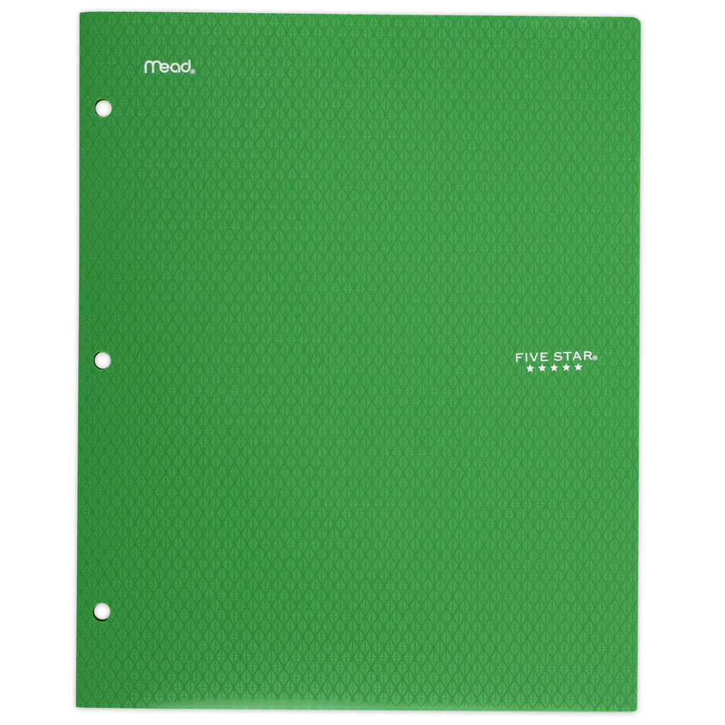 Five Star 2-Pocket Stay-Put Plastic Folder Primary 4 Pack (38049)